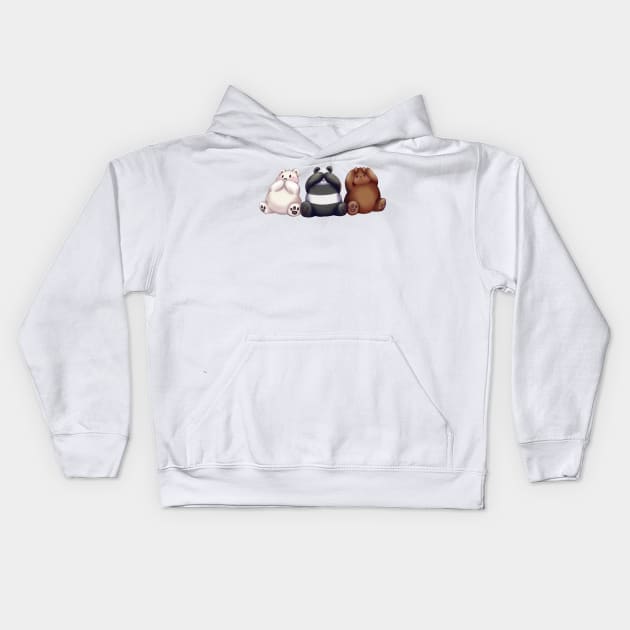 Bears Kids Hoodie by Dumplynn's Doodles